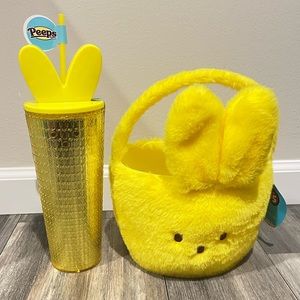 NWT PEEPS Treat Basket and Grid Tumbler Bundle